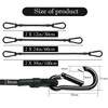 LOOGI Bungee Cords with Carabiner, 4 Set, 30 cm*2, 60