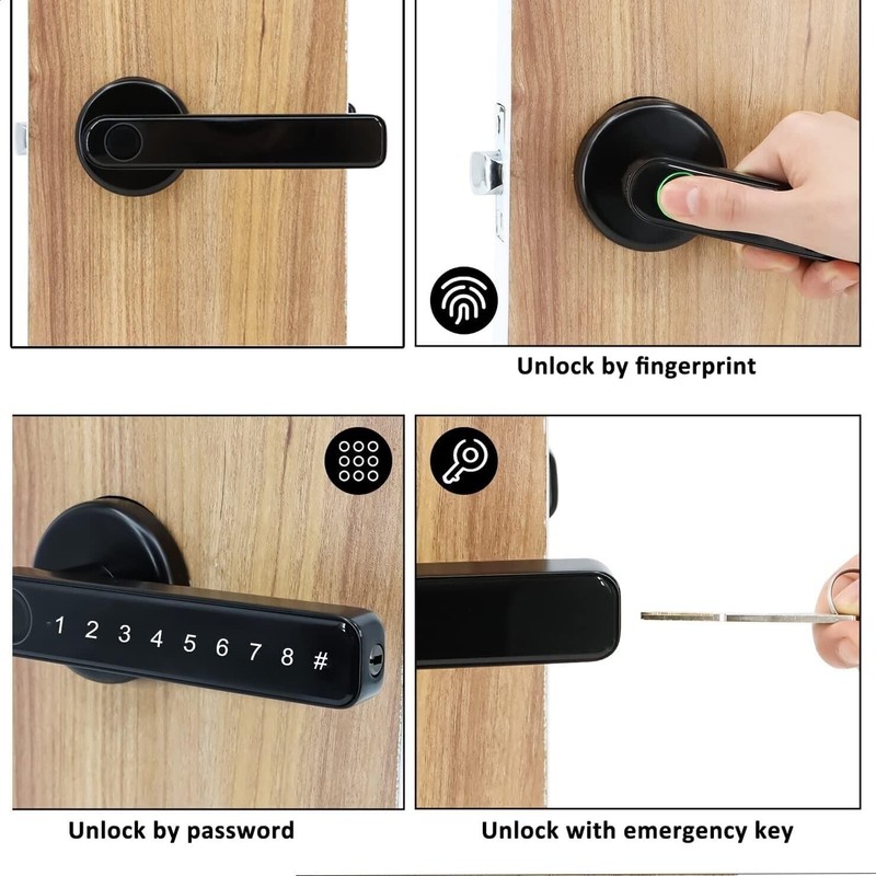 Xenocam Fingerprint Smart Door Lock with Keypad Handle for Home,
