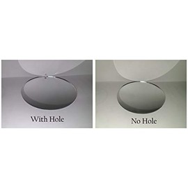 40 Laser Cut Silver Mirror Acrylic Blank Round Discs Smooth Edge Plexiglass Circles 1/8 inch (3 mm) with or Without Holes DIY Crafts Keychains Jewelry Gift Tags (6", with Hole)