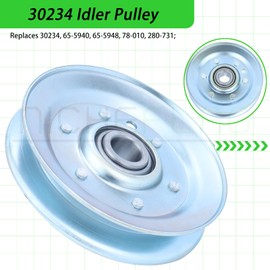 NICHEFLAG 2 Pack 30234 Idler Pulley Replaces Dixie Chopper 30234, Toro 65-5940, 65-5948, Oregon 78-010, 280-731 for Dixie Chopper Classic 2550, 2750, 2760, 3060HP, 3360HP, LP3000, LT2000, LX2001 Decks
