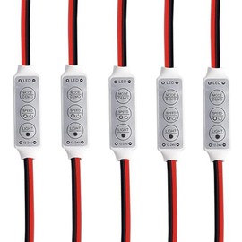 5PCS Mini LED Dimmer Controller 12V -24V LED Strip Dimmer Single Color Controller Brightness Dimmer 3 Keys ，Suitable for Monochrome Light Strips