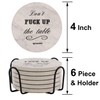 Coasters for Drinks | Absorbent Drink Coaster (6-Piece Set with