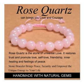 Rose Quartz - Love and Courage - Handmade Yoga Natural Stone Crystal Healing Pow