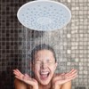 19Cm Round ABS Silicon Rubber Screwed Design Rainfall Top Shower