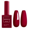 GGDECA 15ml Dark Red Gel Nail Polish,1Pcs Deep Red Gel