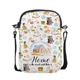 CMNIM Laura TV Show Gifts Little House Mini Crossbody Bag Prairie Fans Gifts Book Lover Gifts Laura Fans Shoulder Bag (Home is the nicest Mini CB)