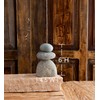 Natural River (Triple) Stone Rock Cairn Sculpture - Stacked Stone