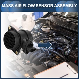 INFINAUTO Mass Air Flow Sensor Assembly, MAF Sensor No.A113614011 for Fiat Strada Pickup 2003-2009 Black, 1 Pc