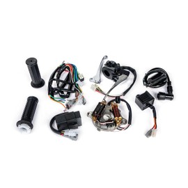 SUNQIAO PW50 Stator,Throttle CDI Control Unit Grips Wire Harness Brake Lever Kit for PY50 Peewee 50CC Y-Zinger Kid Bikes