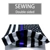 Motorcycle American Flag 7"x10" Thin Blue Line Flag Double-Sided Motorcycle