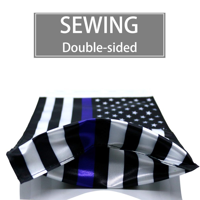 Motorcycle American Flag 7"x10" Thin Blue Line Flag Double-Sided Motorcycle