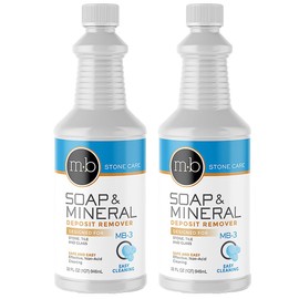 MB Stone Care Soap and Mineral Deposit Remover - 2 Pack - Cleaning Agent for Stone & Glass - MB-3