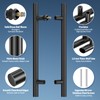 Ranbo Ladder Style 18" Push Pull Door Handle,Back to Back,