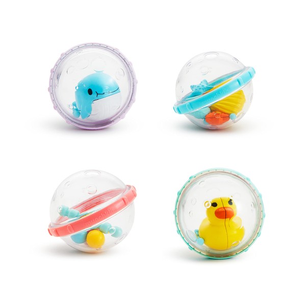 Munchkin Floating Bubbles Bath Toy, Pack of 4, Assorted Models