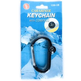 Carabiner 3 x Keychain with Compass Clip Backpack Camping Hiking / 3 Random Color