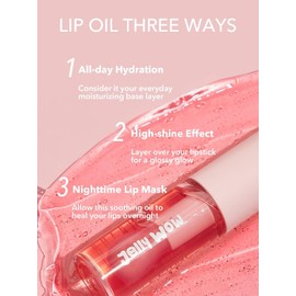 SHEGLAM Jelly Wow Aceite labial hidratante no pegajoso Brillo labial hidratante y voluminizador - Berry Involved