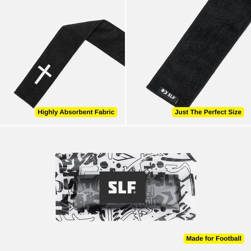 SLEEFS Faith Cross Black Thin Football Towel