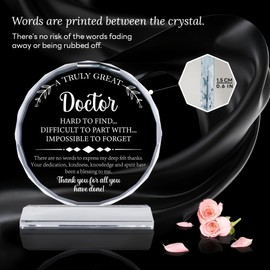CHARMIBLE Doctor Gifts for Women Men, Appreciation Doctor Award Crystal Plaque Gifts with Box Packaging, Sincere Thank You Gifts for Doctor, Doctors Day/Christmas/Retirement/Birthday Gift