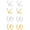 Tornito 4-10 Pairs Stainless Steel Ear Cuff Helix Cartilage Clip