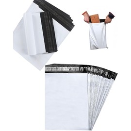 LOZTBUE 10 Stück Verzendzakken 60x80cm Versandtaschen Groß XXL,Versandbeutel Groß Plastik Wasserdicht Selbstklebend Taschen für Paketversand(Weiß)