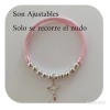 30 Pulseras Decenario Recuerdo Bolo Económico De Bautizo