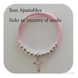 30 Pulseras Decenario Recuerdo Bolo Económico De Bautizo