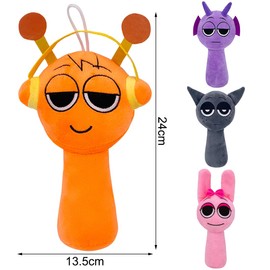 Philoctes Sprunki Plush Orange,25 cm Plushies Horror Musikspiel Kuscheltier,Incrediboxes Stofftier,Spielfigur Spielzeug für Mädchen und Jungen,Kinder Spielzeug für Fans & Sammler ab 15 Jahre
