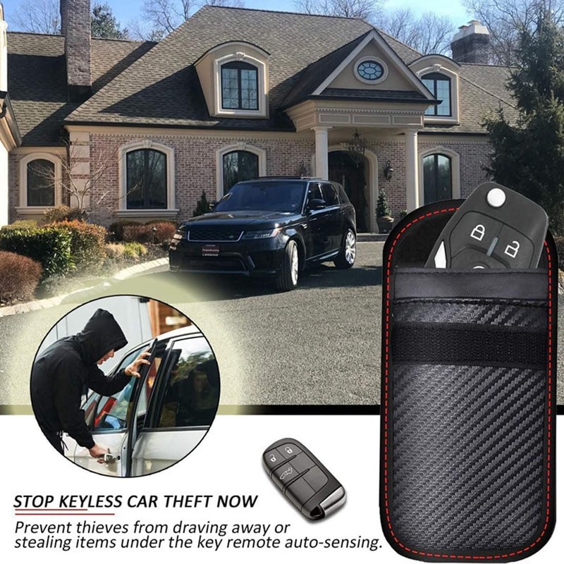 Pouch for Car Keys Black, Car Key Signal Blocker Pouch