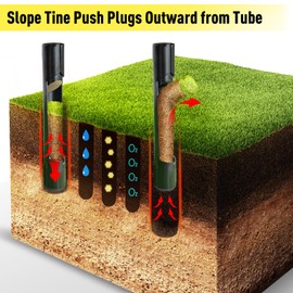 JARDINEER Lawn Aerator Coring Tool, Manual Yard Plug Aerators for Soil Compaction, Grass Aerators for Small Yards, Garden, Lawn