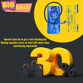 WACOOL 3Liter 100oz BPA Free PEVA Hydration Pack Bladder Leak-Proof Water Reservoir (Hydration Bladder with Cleaning Kit)