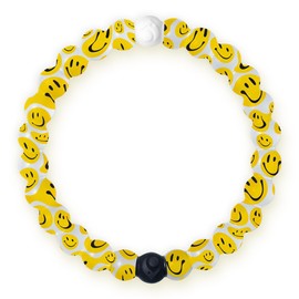 Lokai Silicone Bead Bracelets for Women & Men, Mental Wellness (Large) - Jewelry Fashion Beaded Bracelet with Black & White Beads - Ring Bangle Slide-On Style for Comfortable Fit