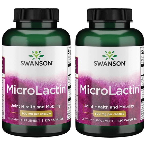 Swanson Microlactin 500 Milligrams 120 Capsules (2 Pack)