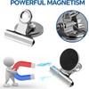 6 Pcs Magnetic Clips,Fridge Magnets,Silver Scratch-Resistant Magnetic Clip,Powerful Whiteboard Magnets