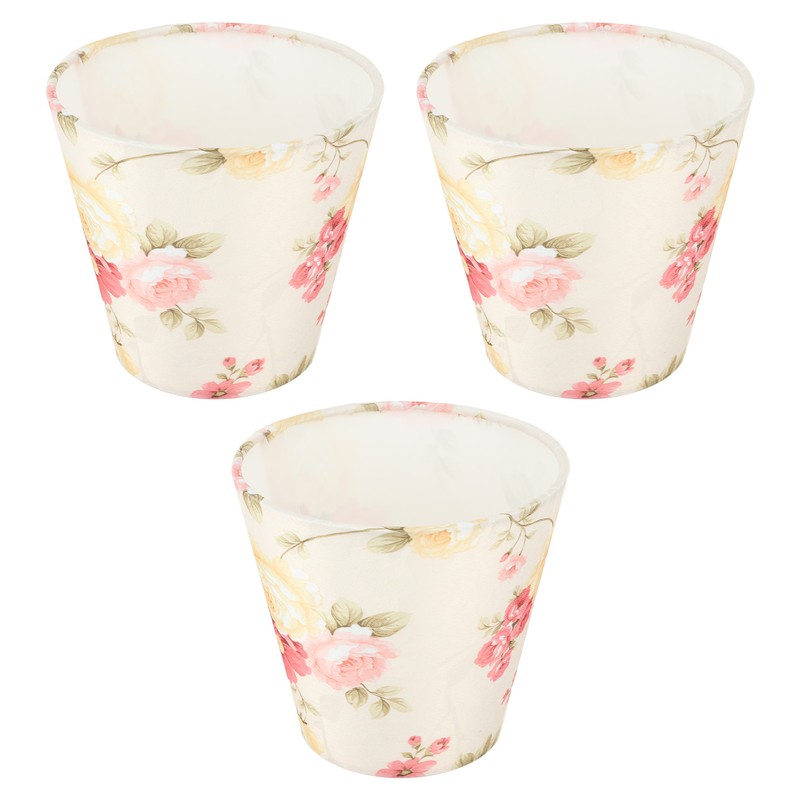 Cloth Lamp Shade Flower Pattern Clip On Bulb Lampshade for