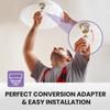 Luxvista Gx24q to E26/E27 LED Light Sockets Adapter, Gx24 to