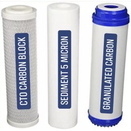 USA WATER SUPPLY UNDER-SINK FILTER SYSTEM CLEAR 3 STAGE WATER FILTER SEDIMENT/GAC/C