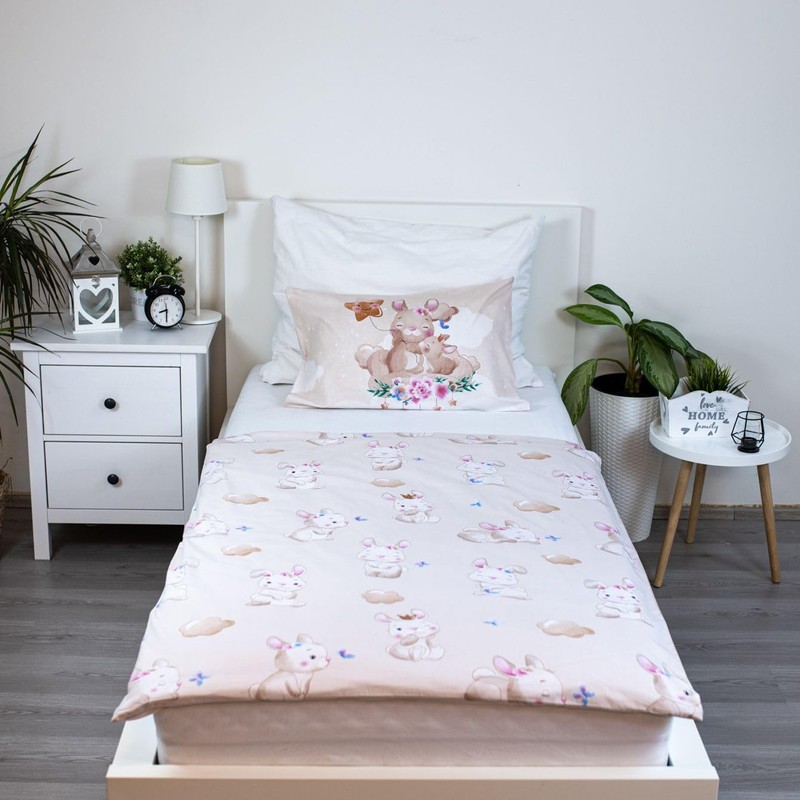 Jerry Fabrics Baby Bed Linen Reversible Bedding Set Bunny Star