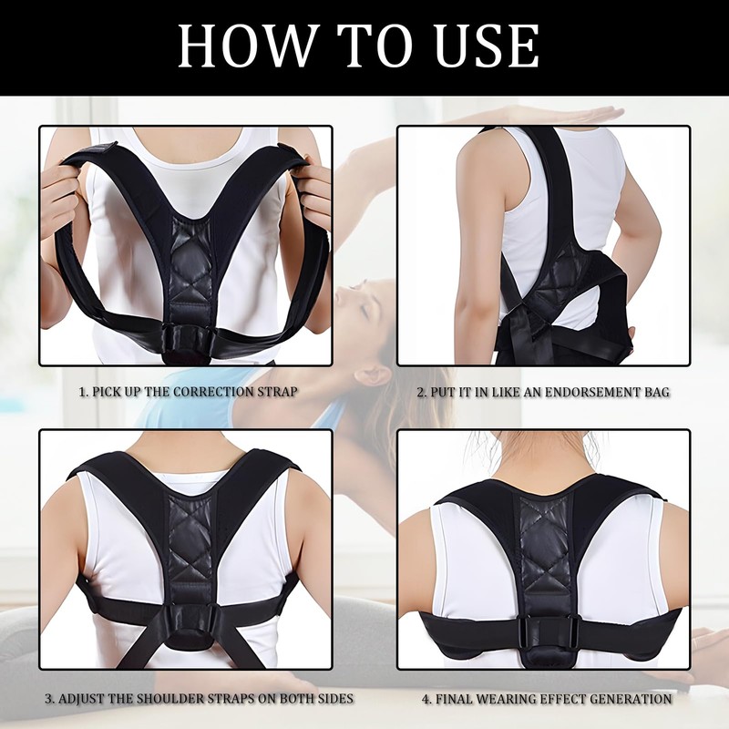SHOWHEEL Back Straightener Posture Corrector Back Women Men Back Holder