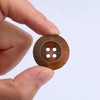 15 Wooden Buttons - Four-Eye Round Edge, Cardigan & Crochet