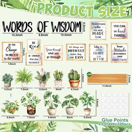 Bookshelf Bulletin Board Set Classroom Bulletin Board Sets Back to School Plant Motvational Classroom Decor Reading Bulletin Board Set for School Office Home Library Classroom Wall Supplies