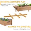 ketive Raised Garden Bed with Lockable Wheels Mobile Elevated Wood