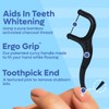Biodegradable Dental Floss Picks - Charcoal Thread Flossers for Adults