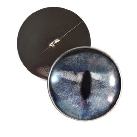 Shark Sew On Glass Eyes 30mm Buttons with Loop for Crocheted Doll Stuffed Animal Soft Sculptures or Jewelry Making Crafts - Set of 2