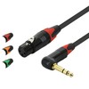 SWAMP Colour Coded XLR female to TRS Right-Angle Cables -