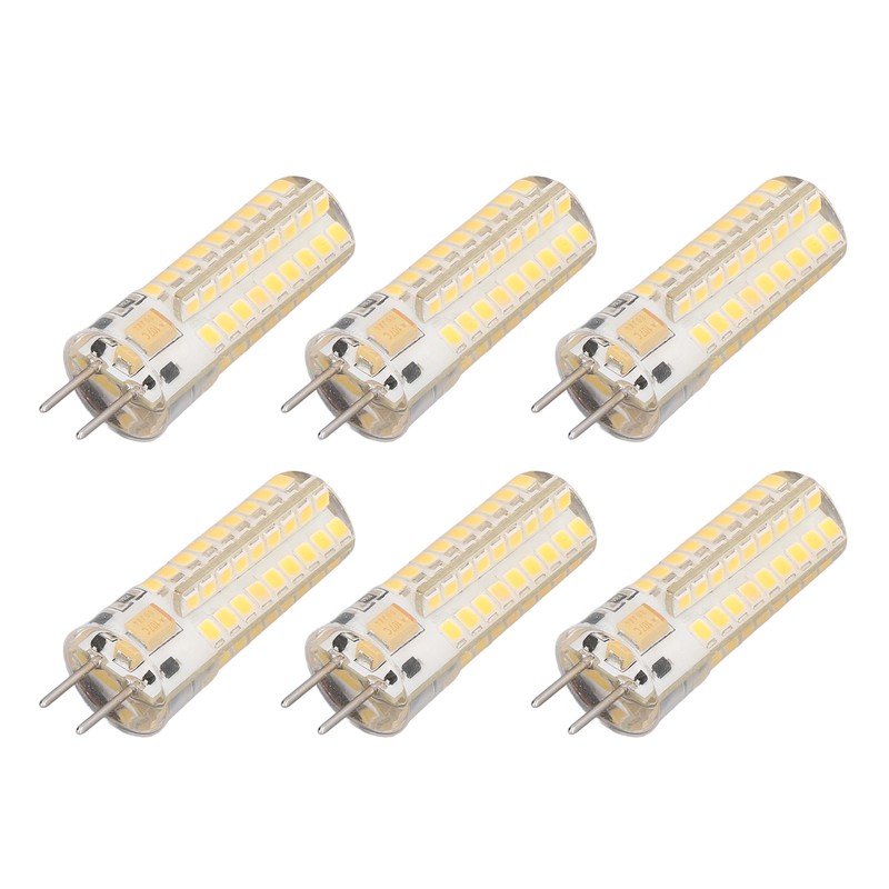 6Pcs GY6.35 LED Bulb 7W AC DC12V 700lm 72 LEDs
