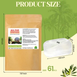 ALL FOR CRAFTERS-2lb Ultra Clear Glycerin melt and pour soap base