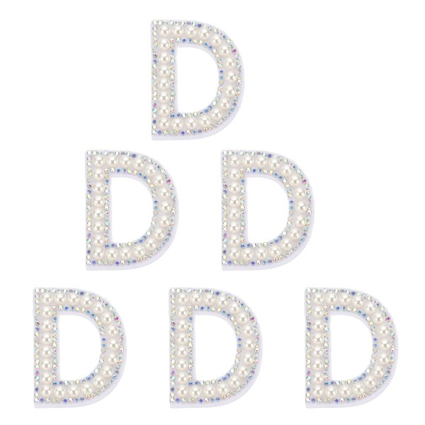 PATIKIL Rhinestone Letters Patches, 6 Pcs Initial Letter D Self-Adhesive