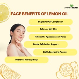 Lemon Oil Essential Oil/Cold Pressed, Natural, Undiluted Oil Large 4 Ounces Glass Bottle