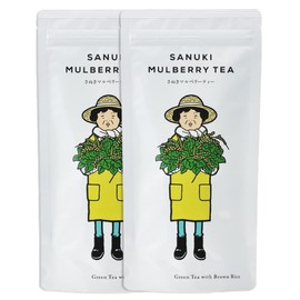 Japanese Mulberry Tea Sanuki Tea Brown Rice Flavor (Tea Bag), 0.7 oz (20 g) x 10 Packets x 2 Bags