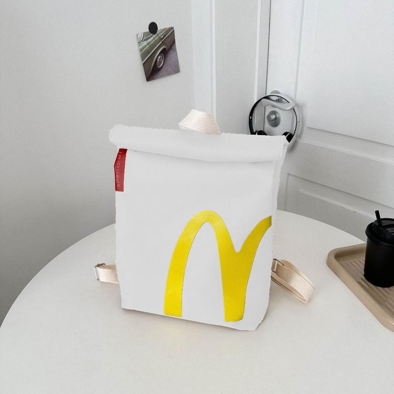 McDonald's Backpack Packaging Student Schoolbag Large Capacity School Funny Cute